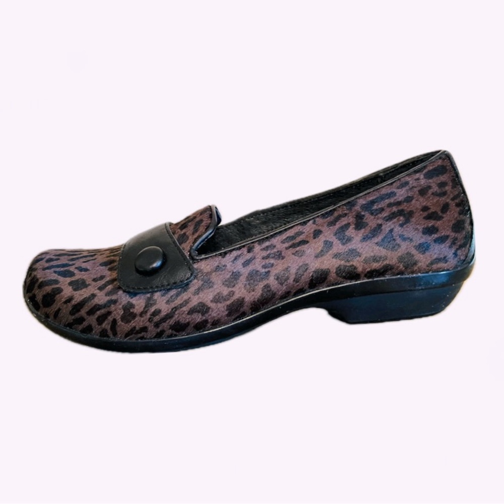 Leopard Print Brown Slip-On Loafer